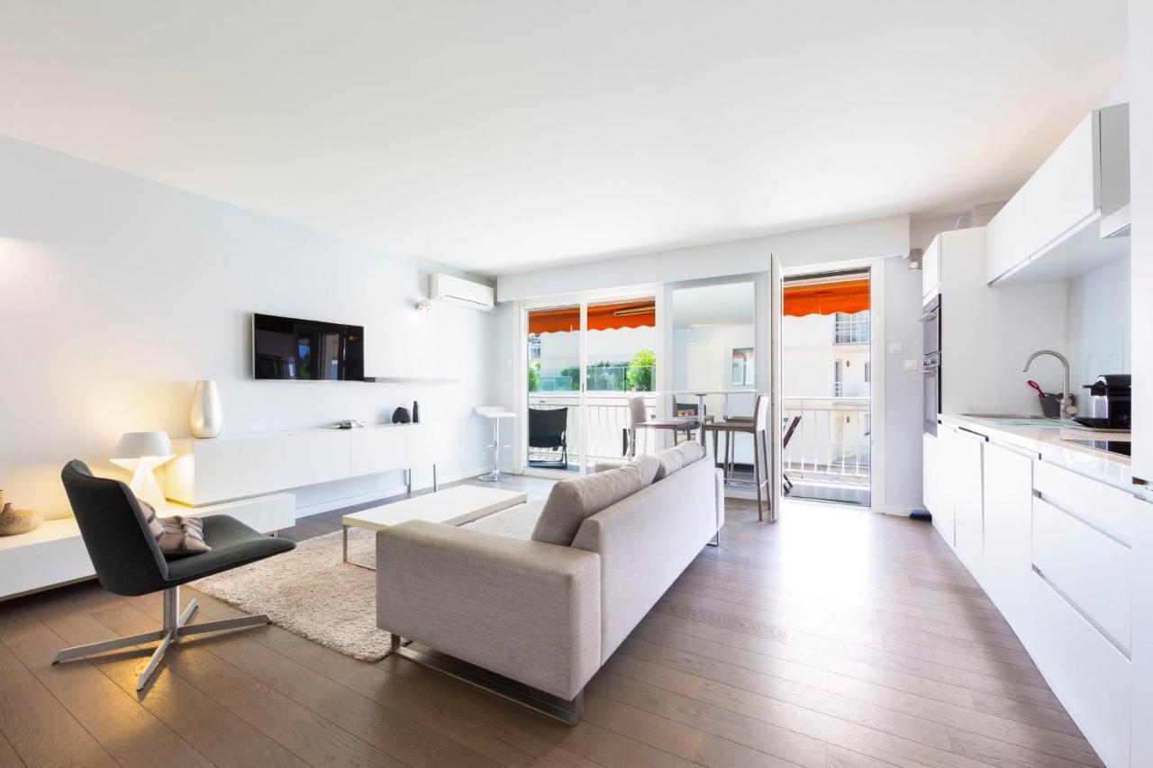Modern Apartment 2 Bedrooms Quiet Terrace In A Palm Beach Area, 30 Meters From Seaside Cannes Exterior foto